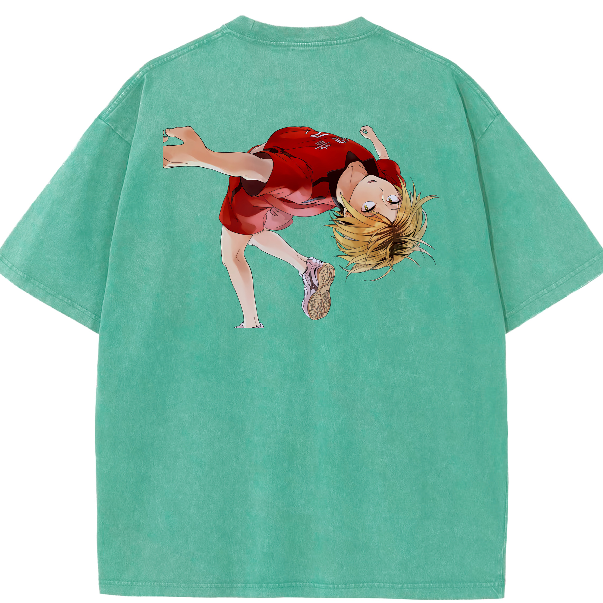 （画像用） ハイキュー!! Haikyu!! 綿100% ヴィンテージ風 半袖Tシャツ（背面プリント）